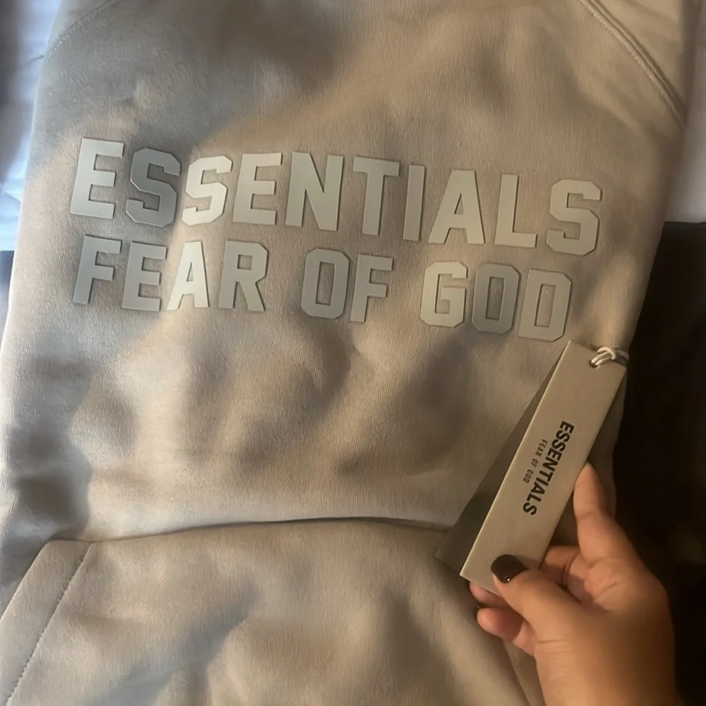 Fear of God ESSENTIALS Gray Bonded Hoodie Seal NWT!